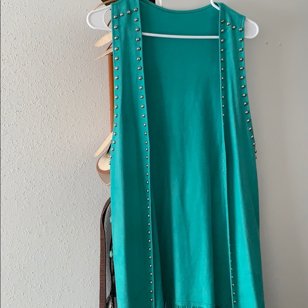 Turquoise Crazy Train Vest